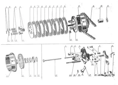 Díly spojky Kývačka a Panelka