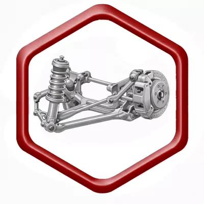 Podvozek – přední vidlice,  komponenty řízení a zadní tlumiče