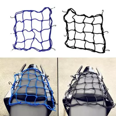 Upínací síťka zavazadla 30x30 – pružný pavouk se 6 háčky | Upínací síťka zavazadla 30x30 červená, Upínací síťka zavazadla 30x30 modrá, Upínací síťka zavazadla 30x30 černá